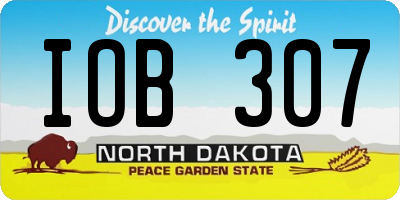 ND license plate IOB307