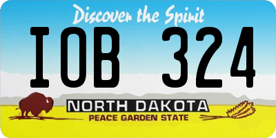 ND license plate IOB324