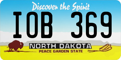 ND license plate IOB369
