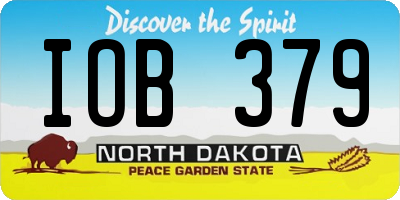 ND license plate IOB379