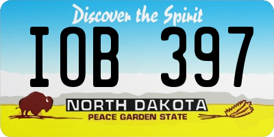 ND license plate IOB397