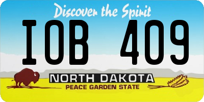 ND license plate IOB409