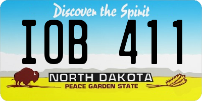 ND license plate IOB411