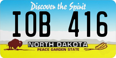 ND license plate IOB416