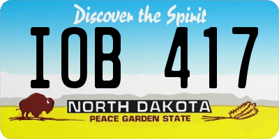ND license plate IOB417