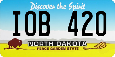ND license plate IOB420