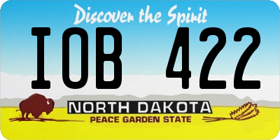 ND license plate IOB422