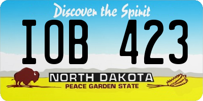 ND license plate IOB423
