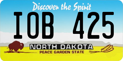 ND license plate IOB425