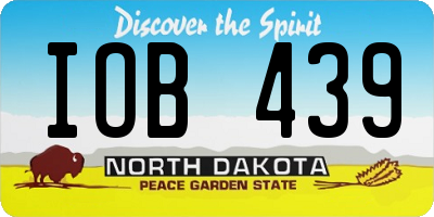 ND license plate IOB439