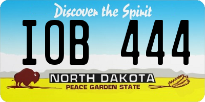 ND license plate IOB444