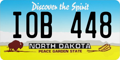 ND license plate IOB448