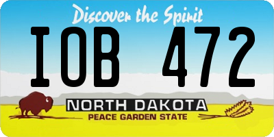 ND license plate IOB472
