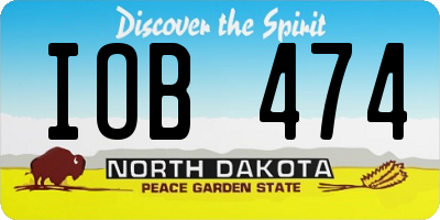 ND license plate IOB474