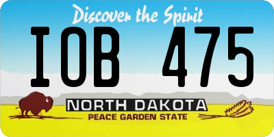 ND license plate IOB475