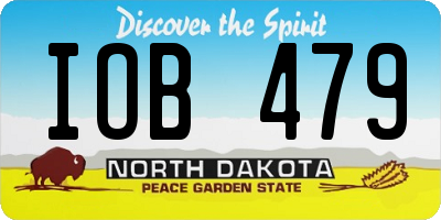 ND license plate IOB479