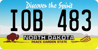 ND license plate IOB483