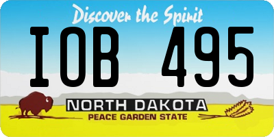 ND license plate IOB495
