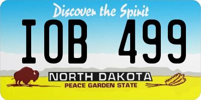 ND license plate IOB499