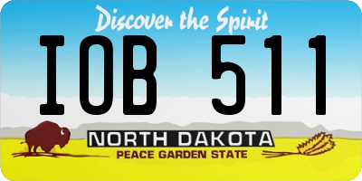 ND license plate IOB511