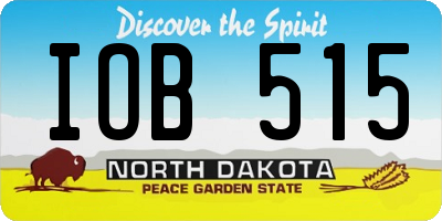 ND license plate IOB515