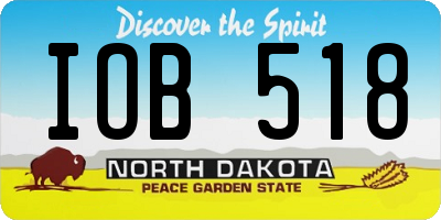 ND license plate IOB518
