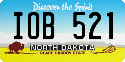ND license plate IOB521