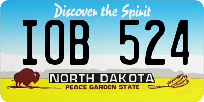 ND license plate IOB524