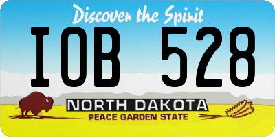 ND license plate IOB528