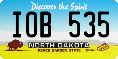 ND license plate IOB535