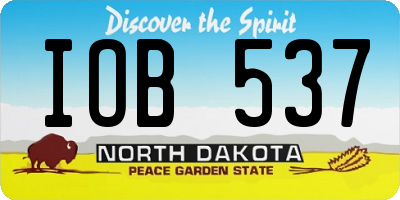 ND license plate IOB537