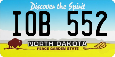 ND license plate IOB552