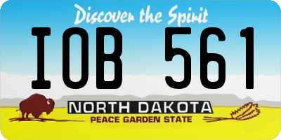 ND license plate IOB561
