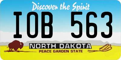 ND license plate IOB563