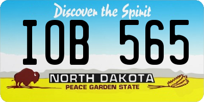 ND license plate IOB565