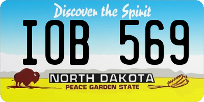ND license plate IOB569