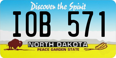 ND license plate IOB571