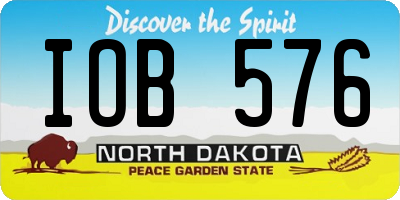 ND license plate IOB576