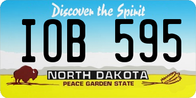 ND license plate IOB595
