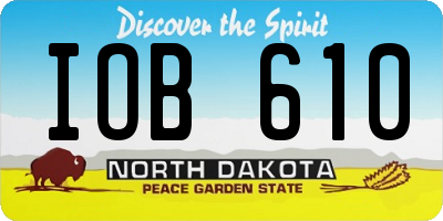ND license plate IOB610