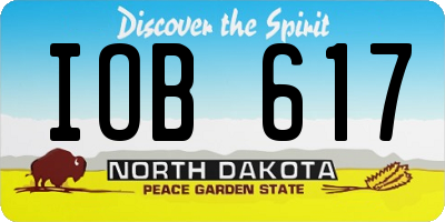 ND license plate IOB617