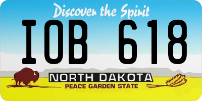 ND license plate IOB618