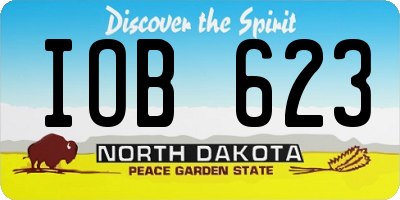 ND license plate IOB623