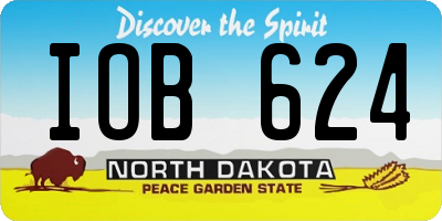 ND license plate IOB624