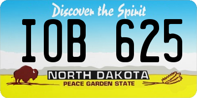 ND license plate IOB625