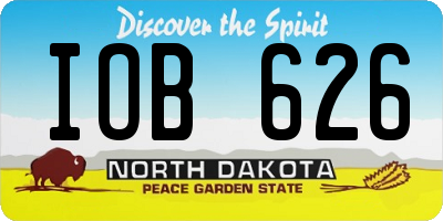 ND license plate IOB626