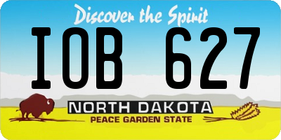 ND license plate IOB627