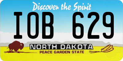 ND license plate IOB629