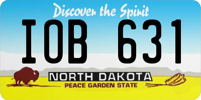 ND license plate IOB631