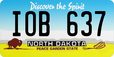 ND license plate IOB637